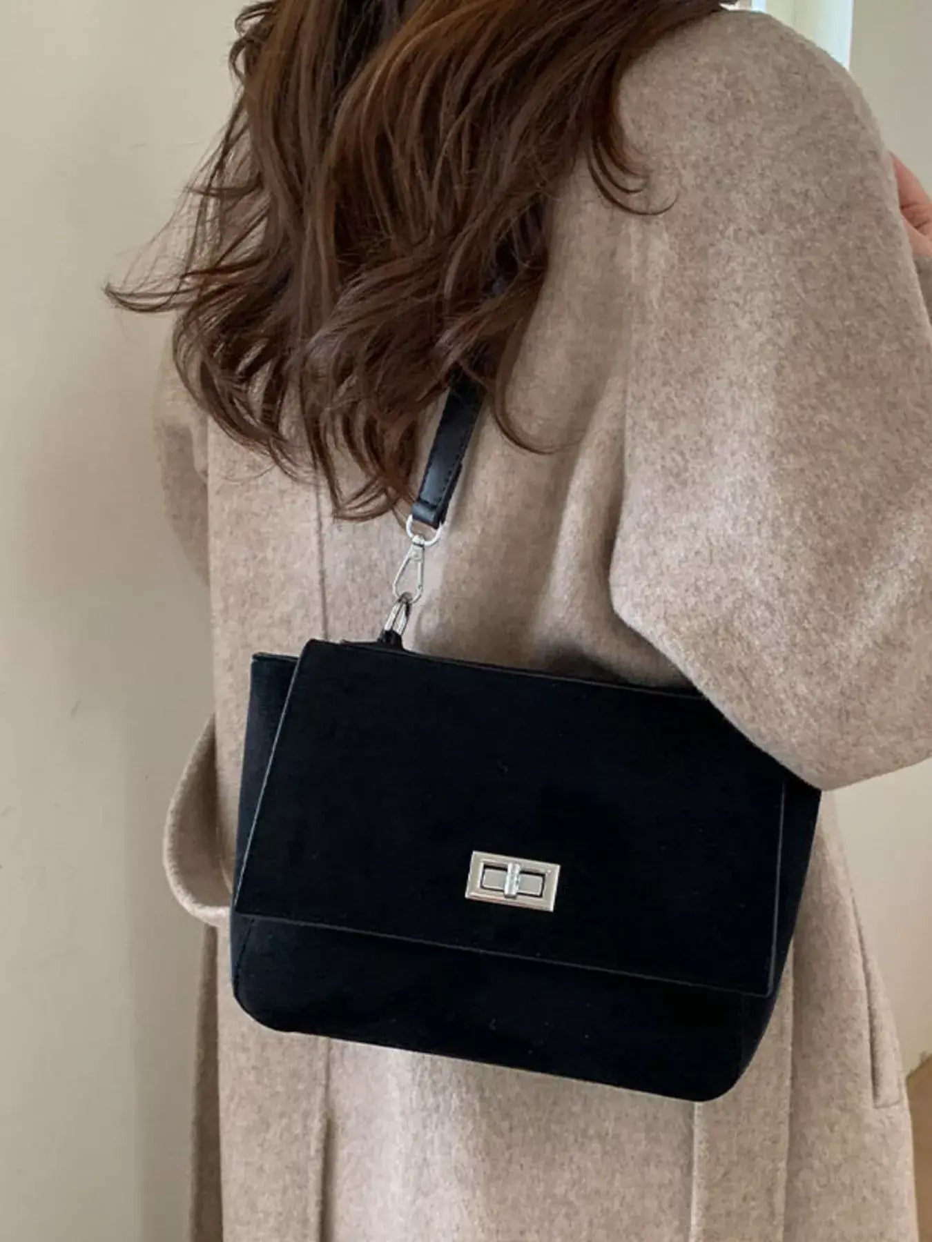 Suede Flap Crossbody Bag - Trendsi - Flyclothing LLC