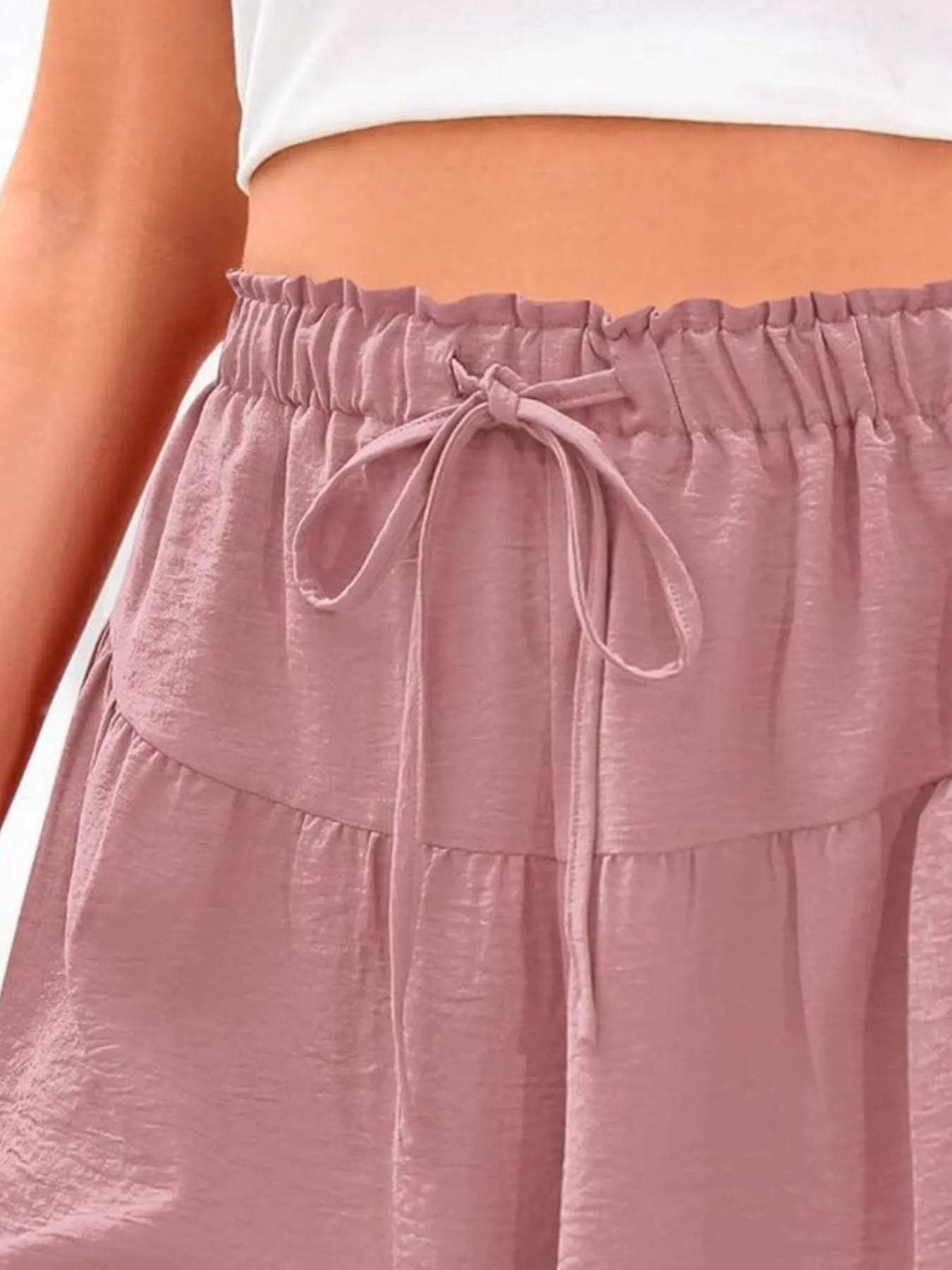 Full Size Casual Drawstring High Waist Relaxed Shorts Plus Size - Trendsi - Flyclothing LLC