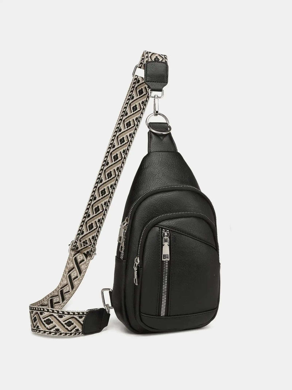 PU Leather Crossbody Bag with Two Detachable Strap - Trendsi - Flyclothing LLC
