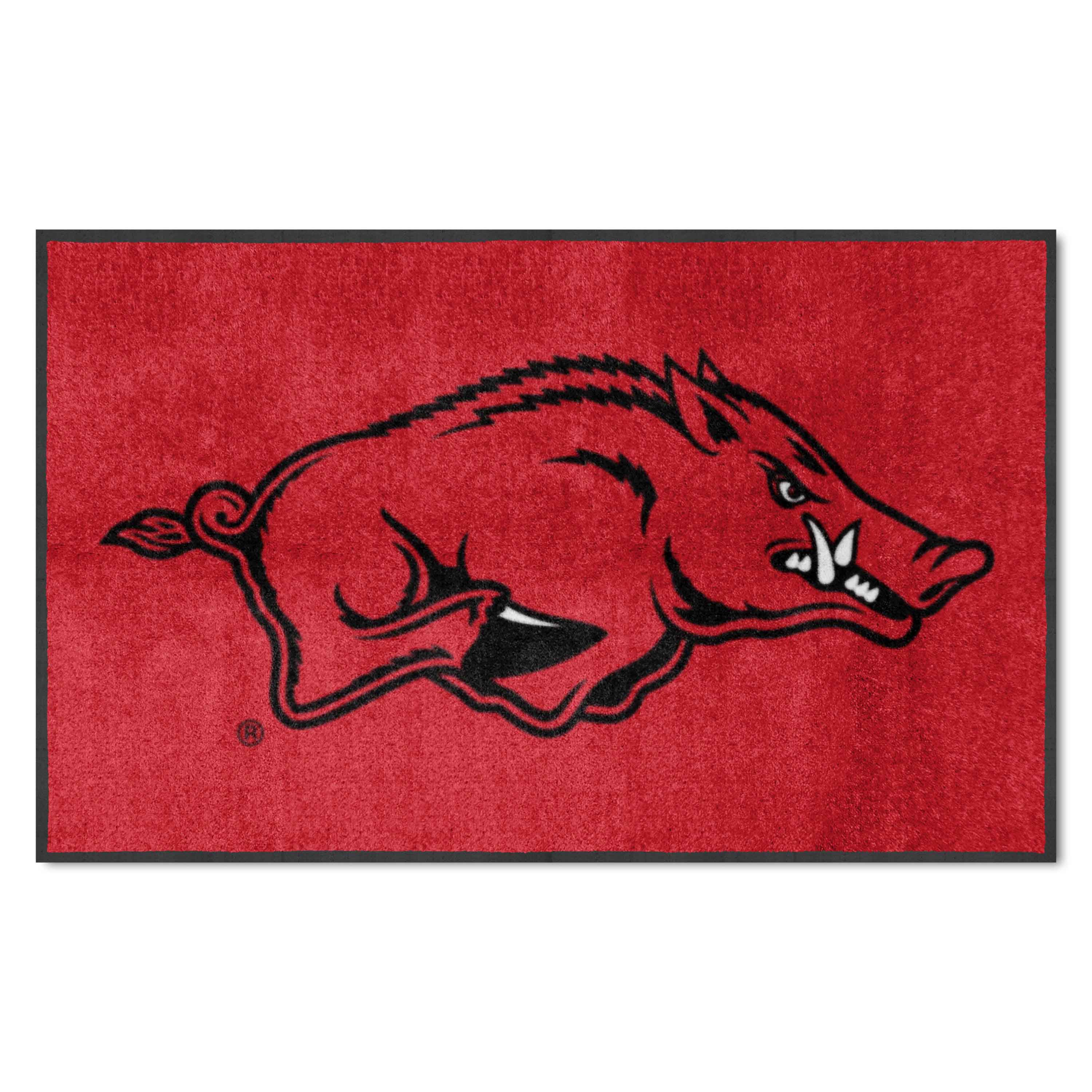 Arkansas Razorbacks 4X6 High-Traffic Mat with Durable Rubber Backing - Landscape Orientation - Arkansas