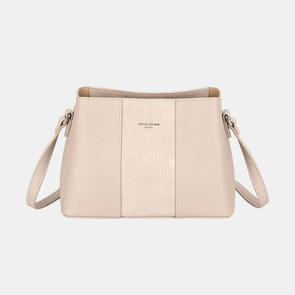 David Jones PU Leather Crossbody Bag - Trendsi