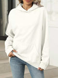 Kangaroo Pocket Long Sleeve Hoodie - Trendsi - Flyclothing LLC
