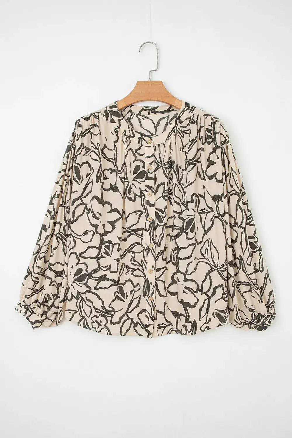 Floral Print Button-Down Shirt - Trendsi - Flyclothing LLC
