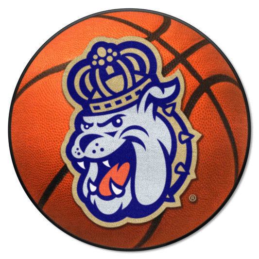 James Madison Dukes Basketball Rug - 27in. Diameter - James Madison