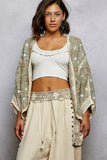 POL Open Front Floral Pattern Crochet Cardigan - Trendsi - Flyclothing LLC
