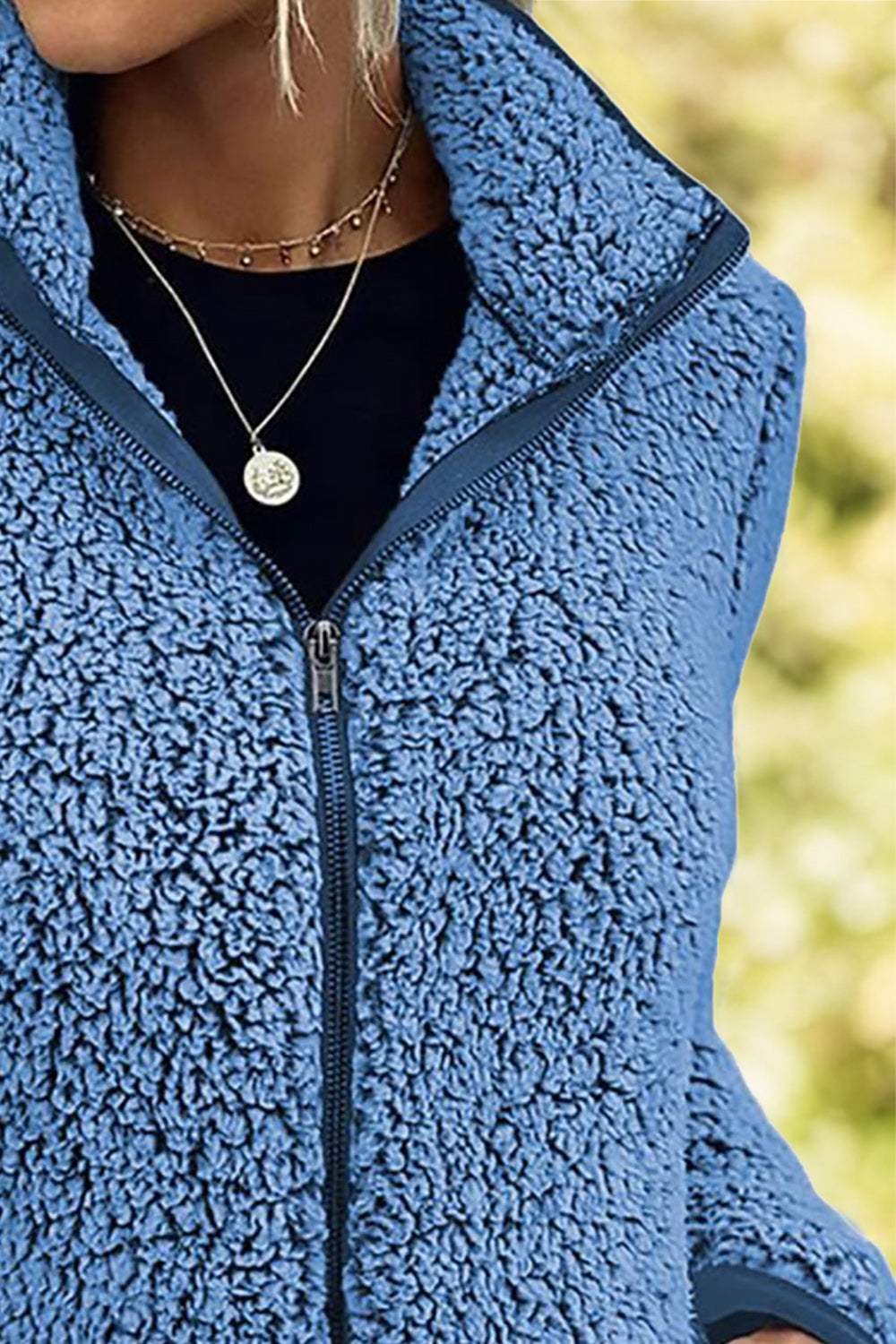 Pocketed Zip Up Turtleneck Jacket - Trendsi - Flyclothing LLC