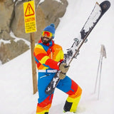 The Groovy Gondola | Orange Retro Swirl One Piece Ski Suit - Shinesty - Flyclothing LLC