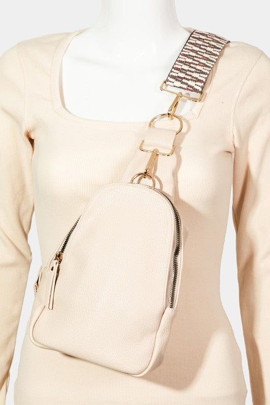 Fame Single Strap Faux Leather Sing Bag - Trendsi