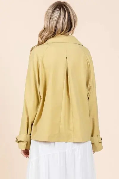 Mittoshop Double Breasted Long Sleeve Trench Coat Jacket - Trendsi - Flyclothing LLC