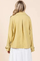 Mittoshop Double Breasted Long Sleeve Trench Coat Jacket - Trendsi - Flyclothing LLC