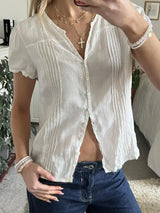 Button Down Short Sleeve Shirt - Trendsi - Flyclothing LLC