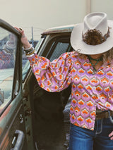 Room At The Top Balloon Sleeve Button Up Blouse - Lil Bee's Bohemian - Flyclothing LLC