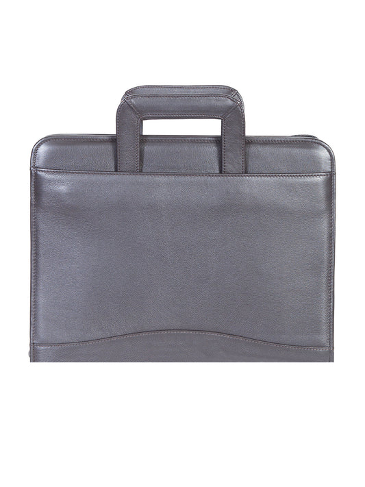 Scully Leather 3 ring zip binder w/drop handles