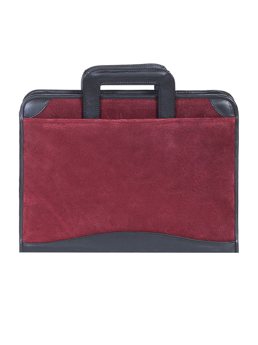 Scully Leather 3 ring zip binder w/drop handles