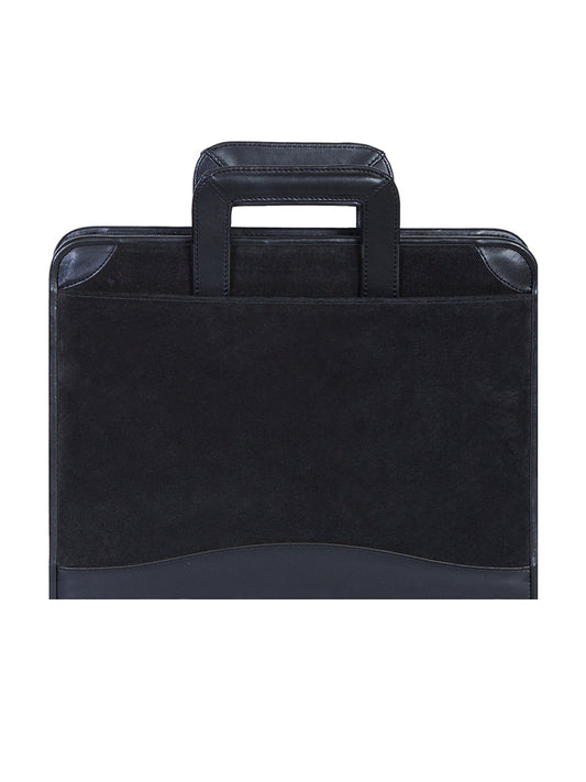 Scully Leather Black 3 Ring Binder W/Drop Handle