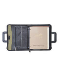 Scully Leather 3 ring zip binder w/drop handles
