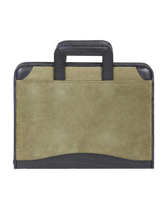 Scully Leather 3 ring zip binder w/drop handles