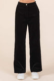 Mittoshop Corduroy Back Elastic Waist Pants - Trendsi - Flyclothing LLC