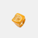 Titanium Steel Fingerprint Signet Ring - Trendsi - Flyclothing LLC