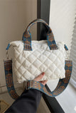 Bubble Textured Printed Strap Handbag - Trendsi
