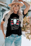 Graphic Round Neck Short Sleeve T-Shirt - Trendsi - Flyclothing LLC