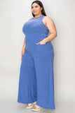 Basic Bae Full Size Ribbed Tank and Wide Leg Pants Set - Trendsi - Flyclothing LLC