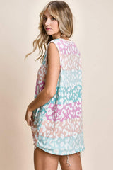 BiBi Leopard V-Neck Tank - Trendsi - Flyclothing LLC