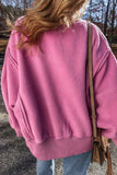 Slit Round Neck Long Sleeve Sweatshirt - Trendsi - Flyclothing LLC