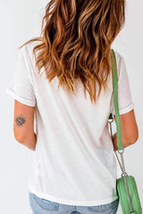 Pumpkin Round Neck Short Sleeve T-Shirt - Trendsi - Flyclothing LLC