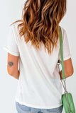 Pumpkin Round Neck Short Sleeve T-Shirt - Trendsi - Flyclothing LLC