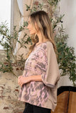 Sew In Love Full Size Aztec Distress Print Half Sleeve Crisscross Top - Trendsi