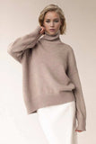 Basic Bae Turtleneck Dropped Shoulder Long Sleeve Sweater - Trendsi - Flyclothing LLC