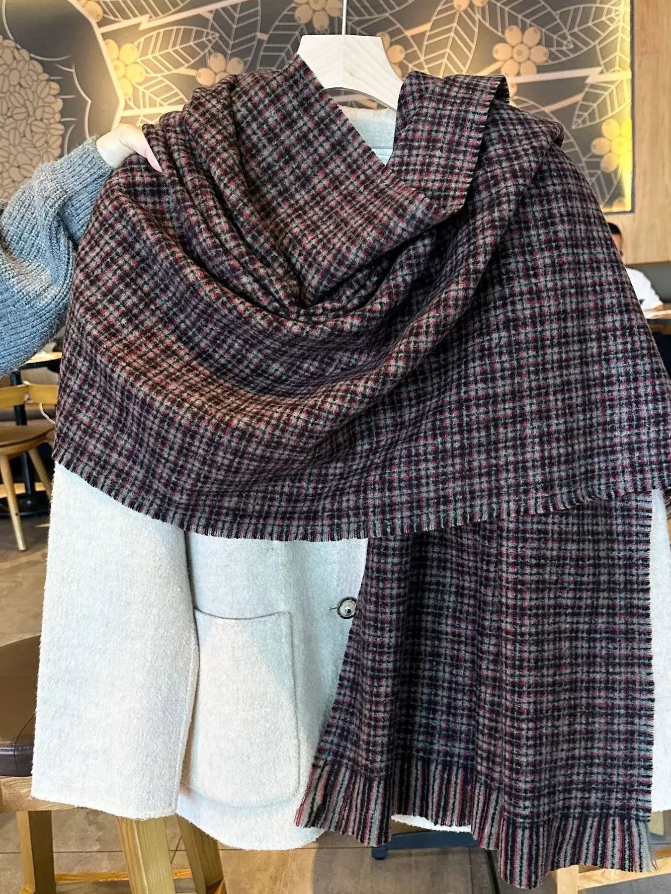 Plaid Warm Scarf - Trendsi - Flyclothing LLC