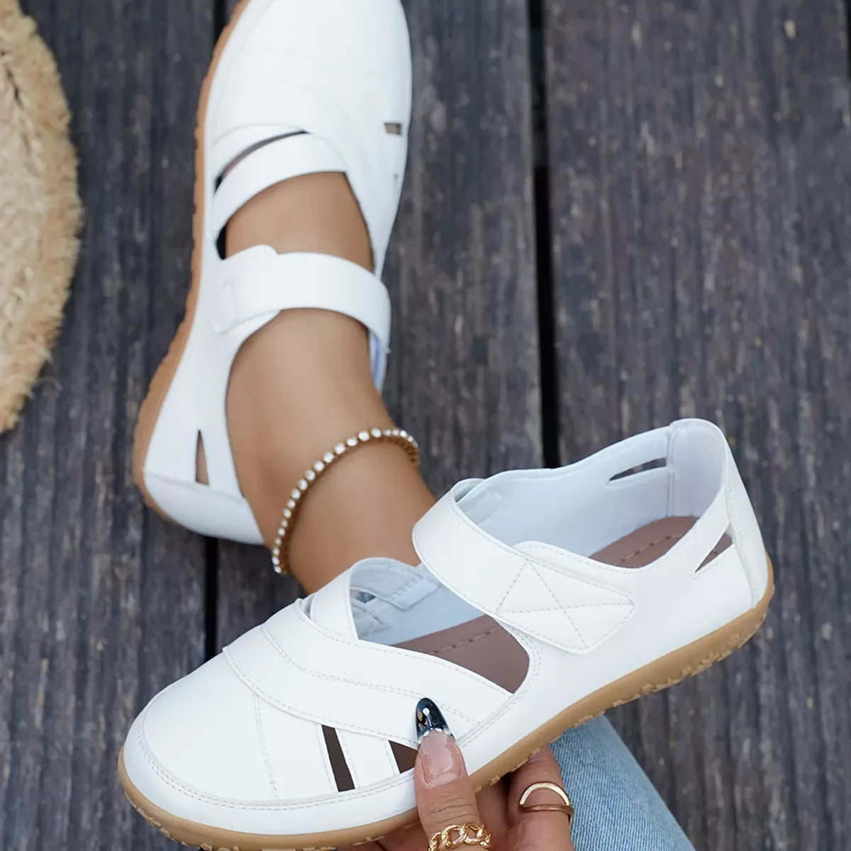 Casual Velcro Slip-Ons - Trendsi - Flyclothing LLC