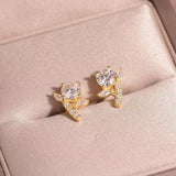2 Carat Moissanite 925 Sterling Silver Stud Earrings - Trendsi - Flyclothing LLC