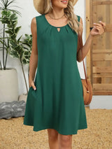 Round Neck Sleeveless Dress - Trendsi - Flyclothing LLC
