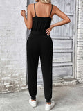 Scoop Neck Tie Waist Jumpsuit - Trendsi - Flyclothing LLC