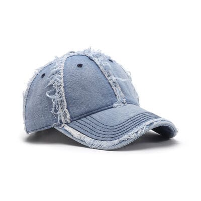 Raw Hem Cotton Baseball Cap - Trendsi