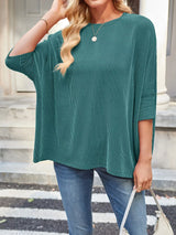 Relaxed Fit Half Sleeve T-Shirt - Trendsi - Flyclothing LLC