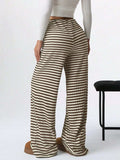 Tied Striped Wide Leg Pants - Trendsi - Flyclothing LLC