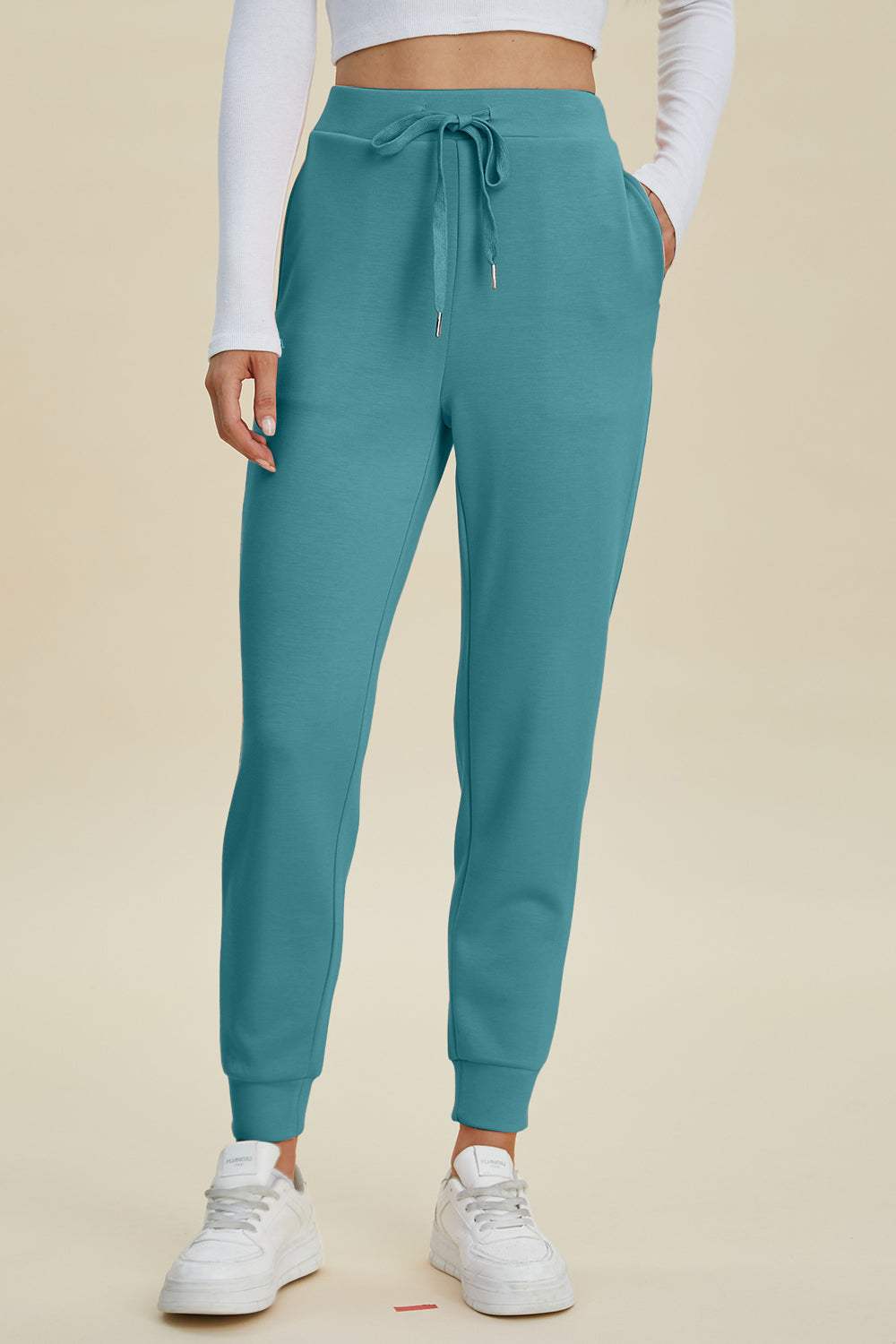 Basic Bae Full Size Air Scuba Drawstring High Waist Joggers - Trendsi - Flyclothing LLC