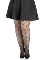 Valentina Heart Net Tights
