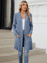 Open Front Long Sleeve Cardigan - Trendsi - Flyclothing LLC