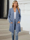 Open Front Long Sleeve Cardigan - Trendsi - Flyclothing LLC