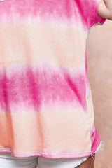 BiBi Tiedye Printed Hacci Knit Top - Trendsi - Flyclothing LLC