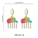 Rainbow Cloud Dangle Earrings - Trendsi - Flyclothing LLC