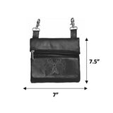 Western Cowhide Leather Clip-On Leg Bag for Women - Unik Just for Bikers - Flyclothing LLC