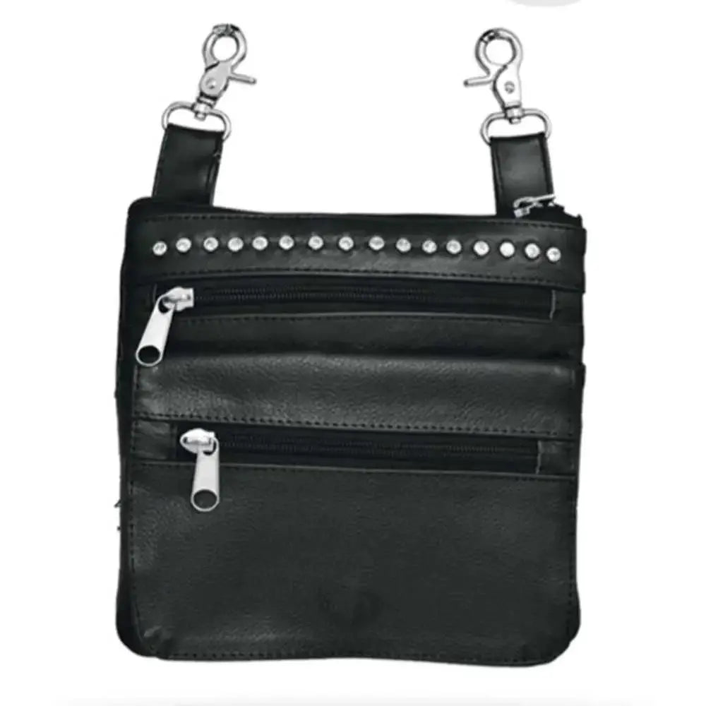 Cowhide Clip on Bag for Female Riders - Unik Just for Bikers - Flyclothing LLC