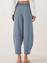 Full Size Drawstring Cropped Jogger Pants Plus Size - Trendsi - Flyclothing LLC