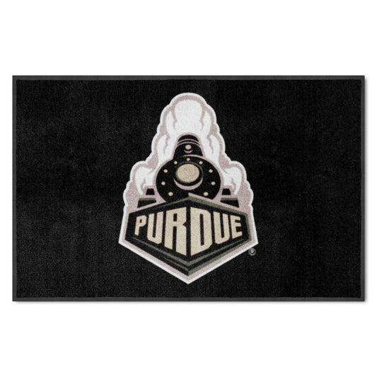 Purdue 4X6 High-Traffic Mat with Durable Rubber Backing - Landscape Orientation - Purdue